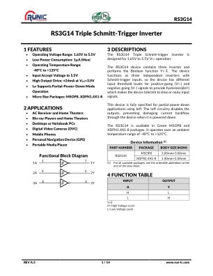 RS3G14 datasheet cover page