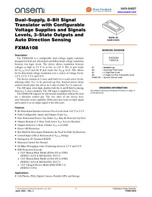 FXMA108 数据手册首页