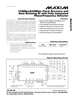 MAX3270 datasheet cover page