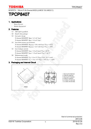 TPCP8407 datasheet cover page