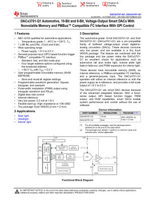 DAC53701-Q1 datasheet cover page