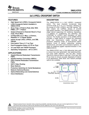 SN65LVCP23 datasheet cover page