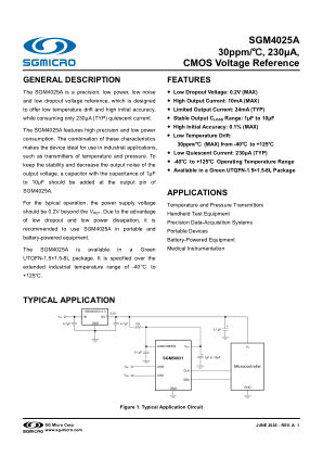 SGM4025A datasheet cover page