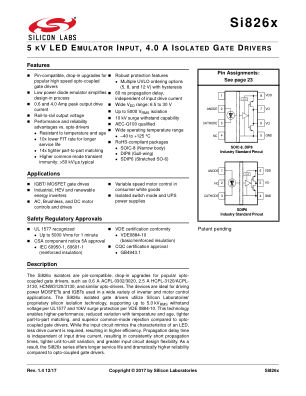 SI8261BCC-C-IS 数据手册首页