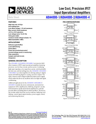 ADA4000-1 datasheet cover page