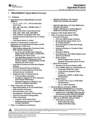 TMS320DM6437Q datasheet cover page