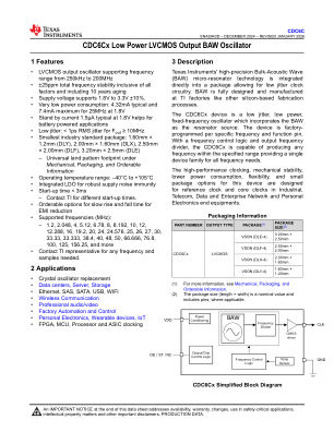 CDC6C 数据手册首页