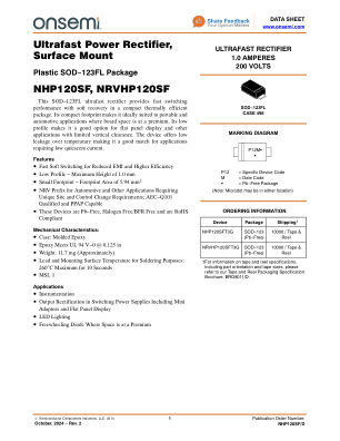 NHP120SF datasheet cover page