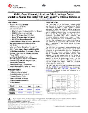 DAC7565 datasheet cover page