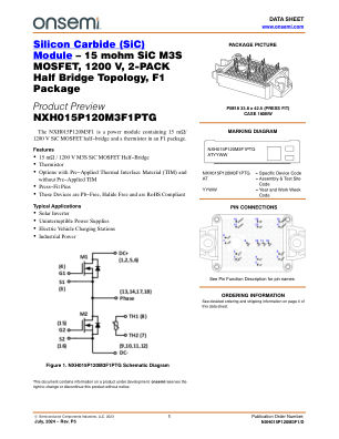 NXH015P120M3F1 数据手册首页