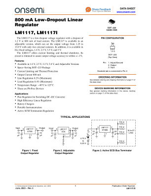LM1117 数据手册首页