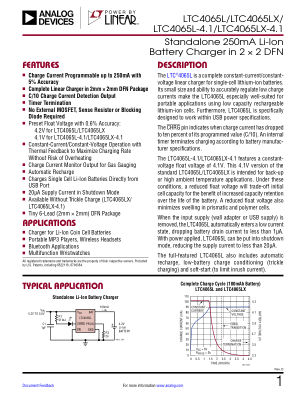 LTC4065L datasheet cover page