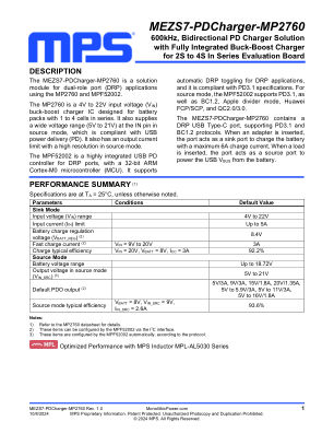 MEZS7-PDCHARGER-MP2760 数据手册首页