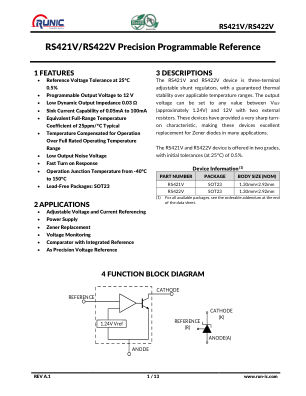 RS421V 数据手册首页
