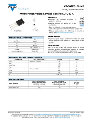 VS-30TPS16L-M3 datasheet cover page