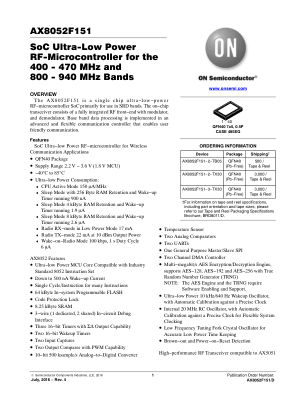 AX8052F151 datasheet cover page
