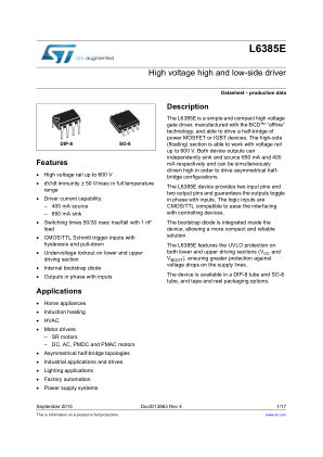 L6385E datasheet cover page