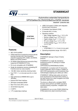 STA8089GAT 数据手册首页