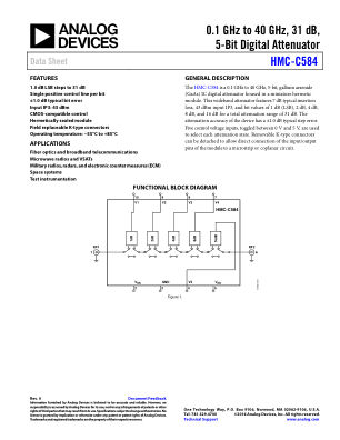 HMC-C584 数据手册首页