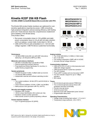 K22P121M120SF8 数据手册首页