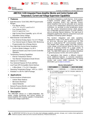 AMC7834 datasheet cover page