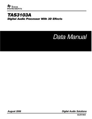 TAS3103A 数据手册首页