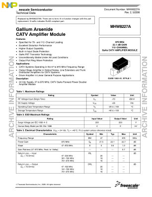 MHW8227A datasheet cover page
