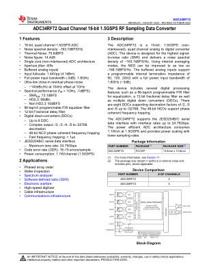 ADC34RF72 datasheet cover page