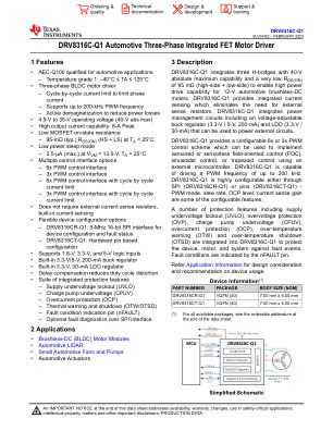DRV8316C-Q1 datasheet cover page