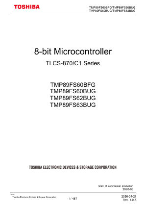 TMP89FS63BUG 数据手册首页