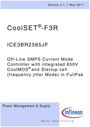 ICE3BR2565JF 数据手册首页