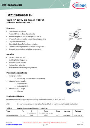IMZ120R060M1H datasheet cover page