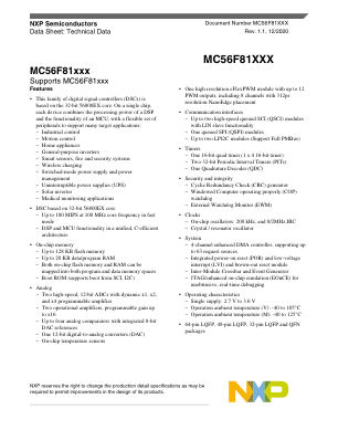 MC56F81XXX 数据手册首页