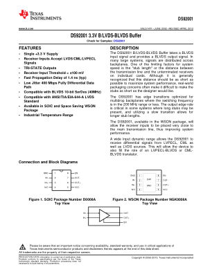 DS92001 datasheet cover page