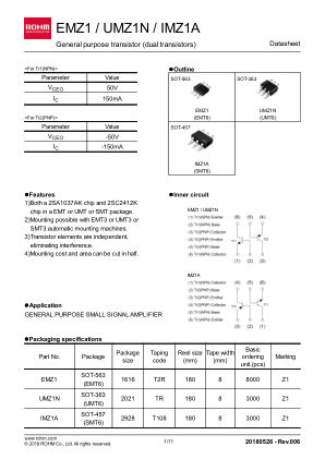 UMZ1NTR 数据手册首页