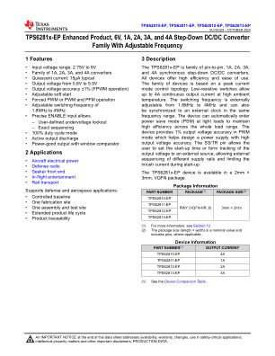 TPS62813-EP datasheet cover page