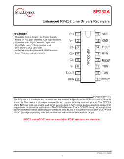SP232A 数据手册首页