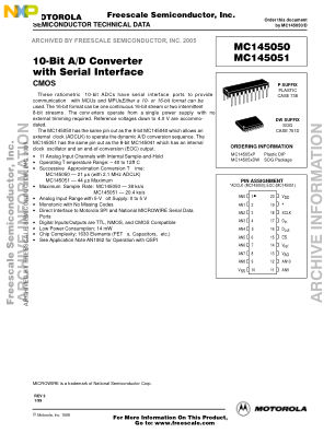 MC145050 datasheet cover page