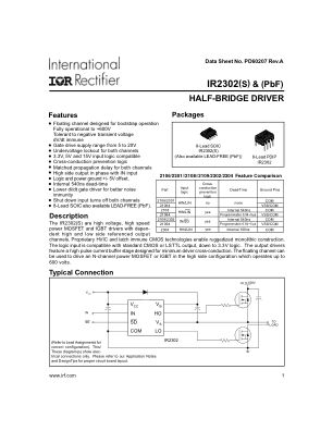 IR2302S 数据手册首页