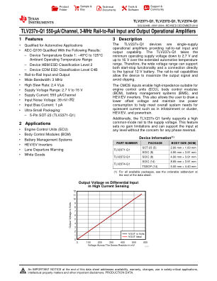 TLV2374-Q1 datasheet cover page