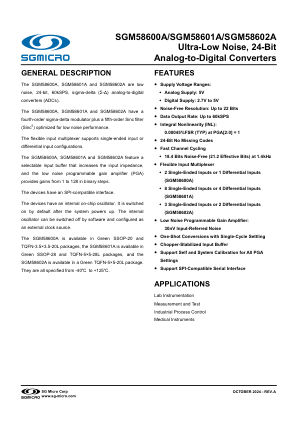 SGM58600A datasheet cover page