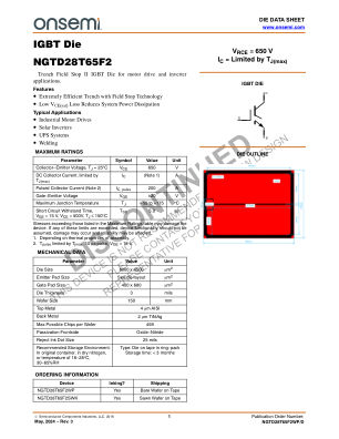 NGTD28T65F2WP 数据手册首页