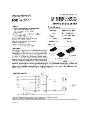 IR2X33-IR2X35 数据手册首页