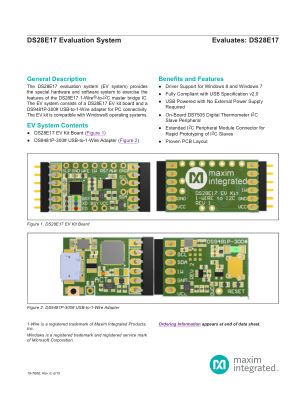 DS28E17K datasheet cover page