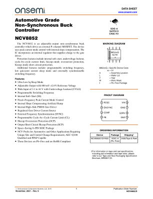 NCV8852 数据手册首页