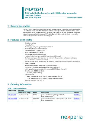 74LVT2241PW datasheet cover page