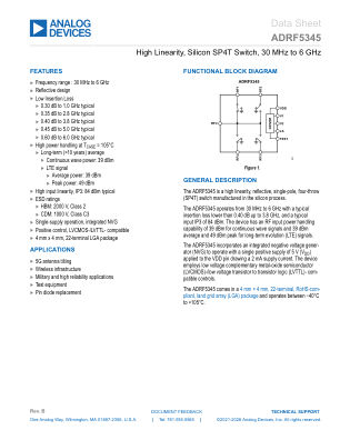 ADRF5345 datasheet cover page