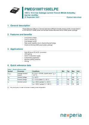 PMEG100T150ELPEZ datasheet cover page