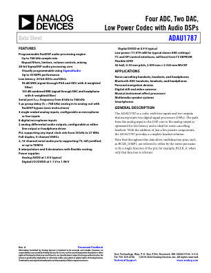 ADAU1787 datasheet cover page