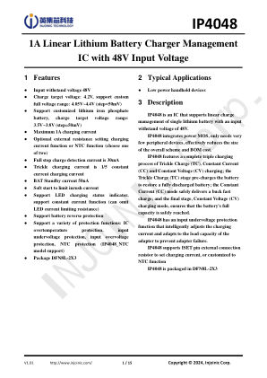IP4048 数据手册首页